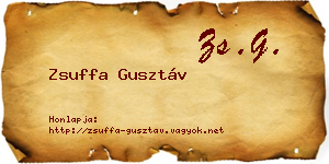 Zsuffa Gusztáv névjegykártya
